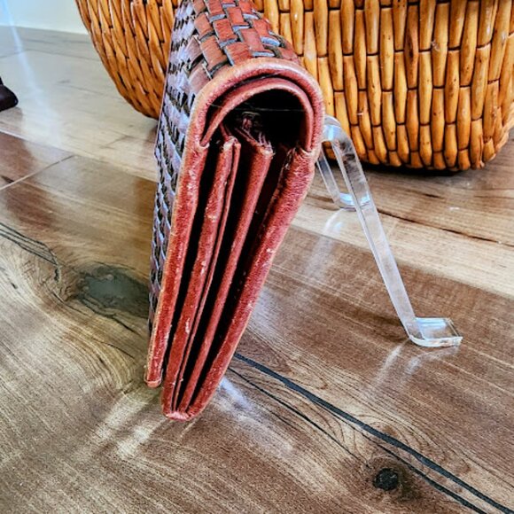 Talbots Woven Leather Wallet/Clutch - Picture 3 of 14